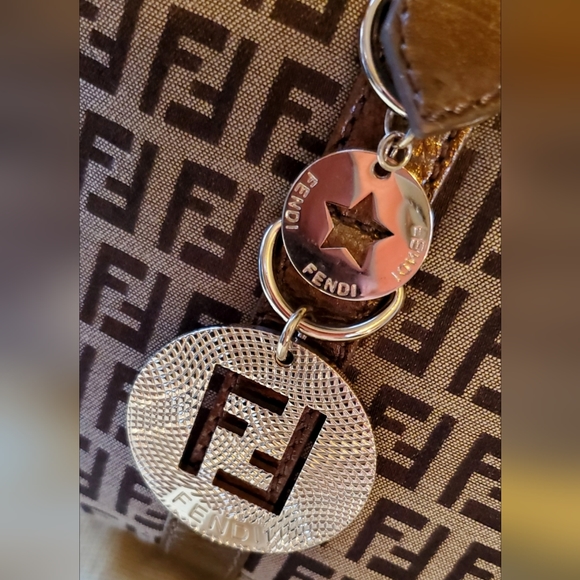 Authentic FENDI Boston Zucca Canvas Handbag - Picture 4 of 13